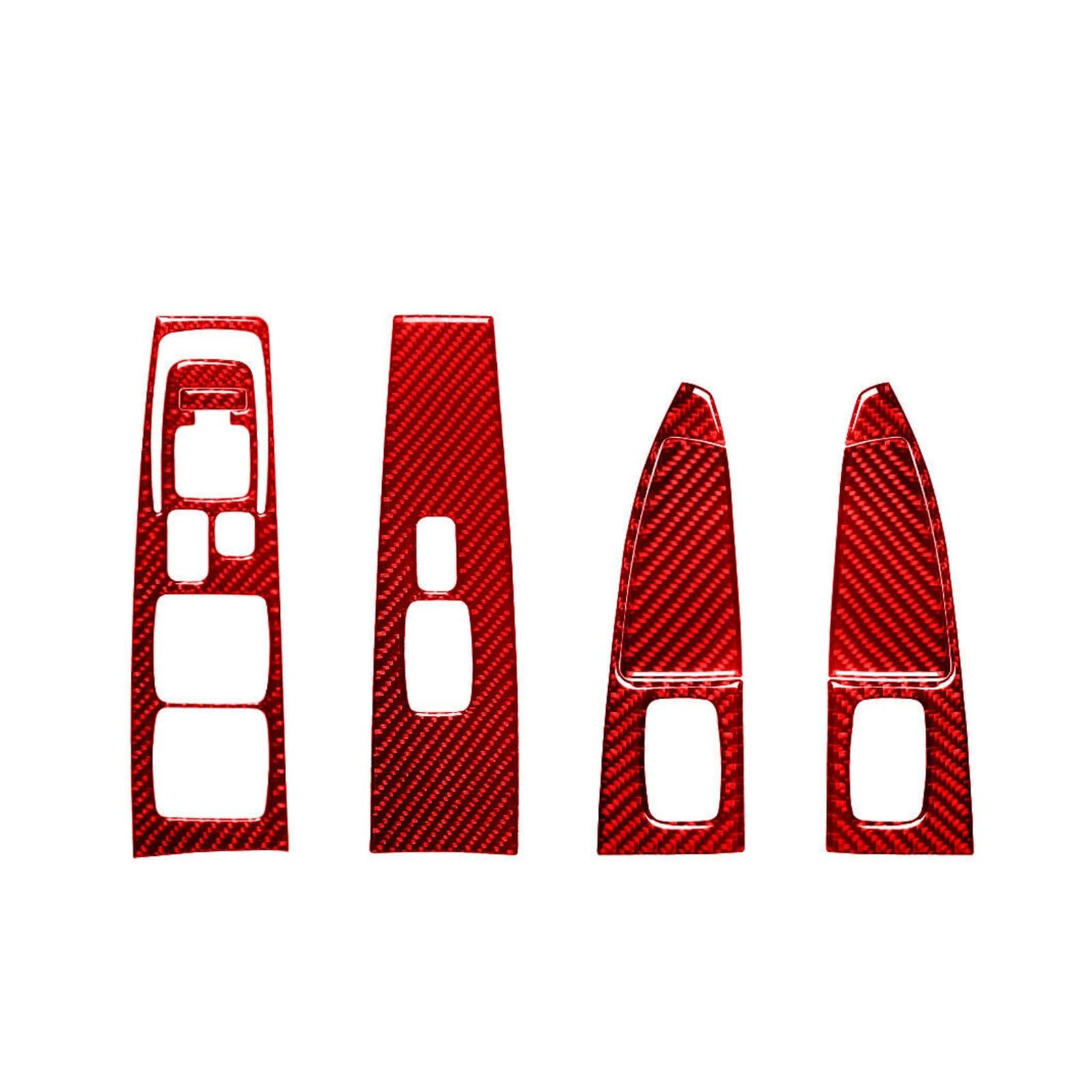 Innenleisten Rote Carbon-Optik Fensterheber-Schalter-Panel-Abdeckungsverkleidung Für Azera 2006 2007 2008 2009 2010 2011 von HZZST