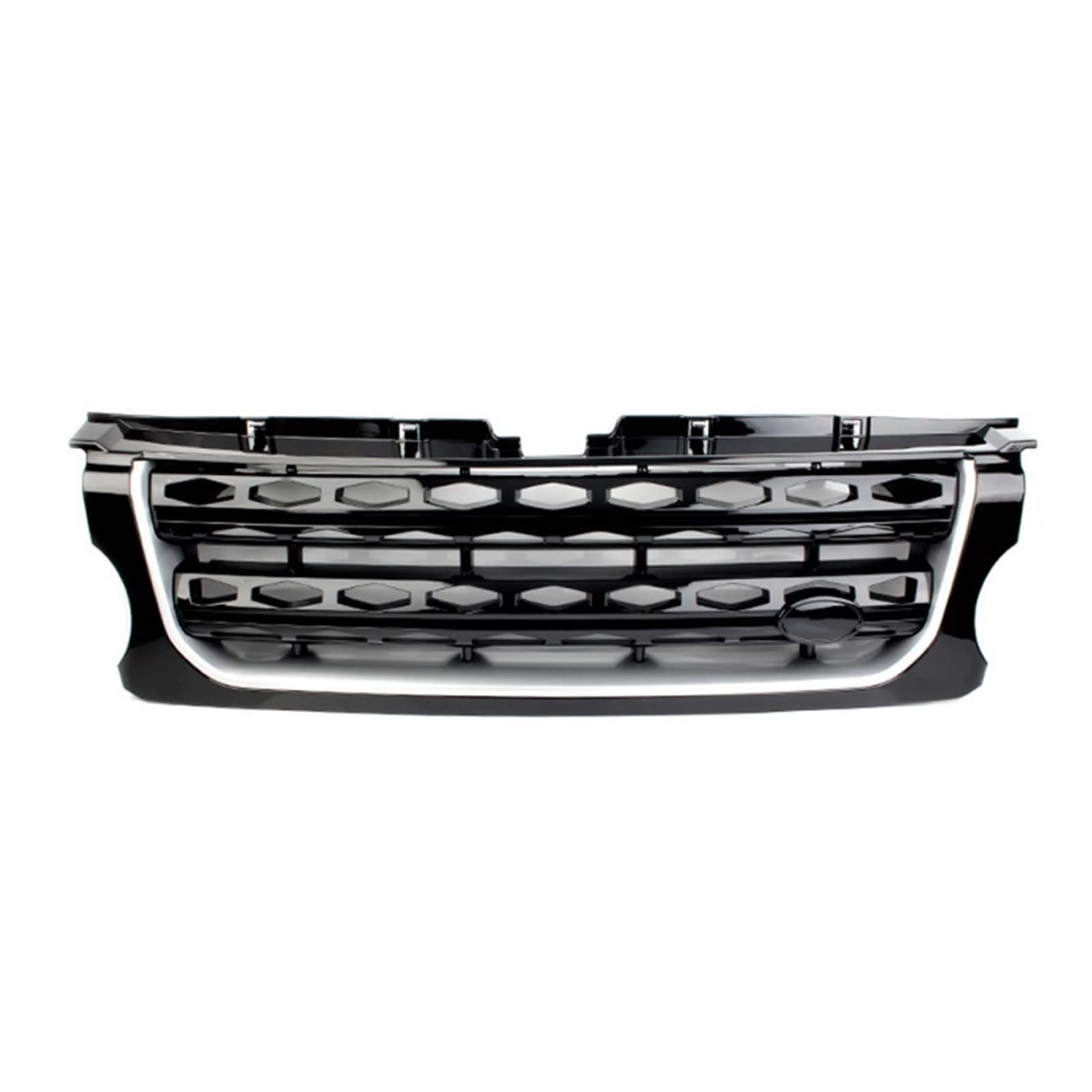 Kühlergrille Frontstoßstangengrill Für Discovery 4 LR4 2014 2015 2016 LR057534 Auto Front Racing Grill Stoßstange Honey Comb Mesh Grille(Schwarzes Silber) von HZZST