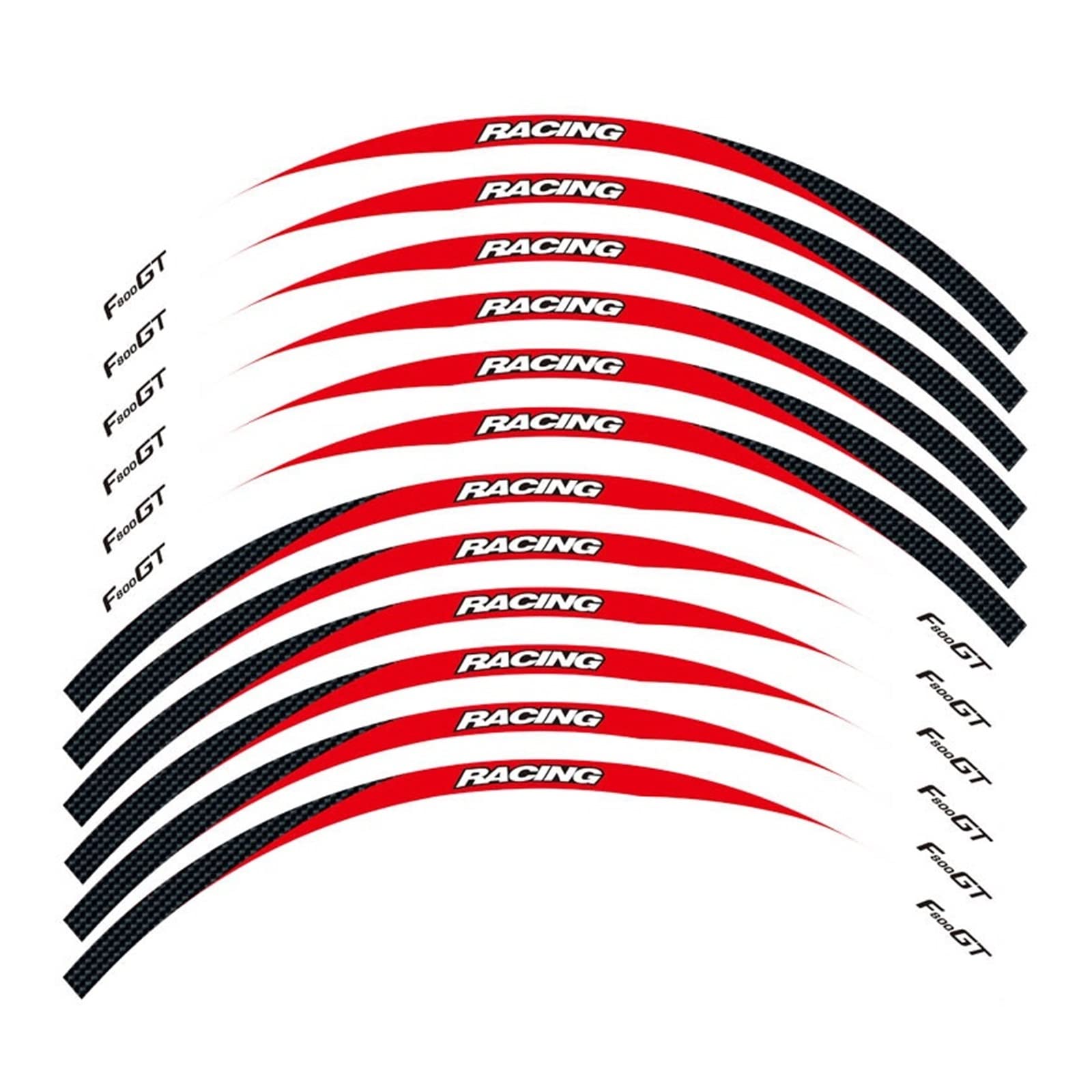Motorrad-Radaufkleber 1 Satz Vorder- Und Hinterkantenfelgen-Radabziehbilder Reflektierende wasserdichte Aufkleber Motorrad Für F800GT(C) von HZZST