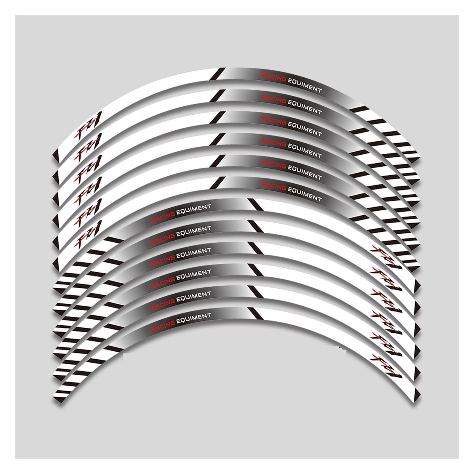 Motorrad-Radaufkleber 12 X Motorrad-Streifen-Rad-Aufkleber Für FZ1 FAZER-Aufkleber, Vorne, Hinten, Dicker Rand, Äußerer Felgenaufkleber(C) von HZZST