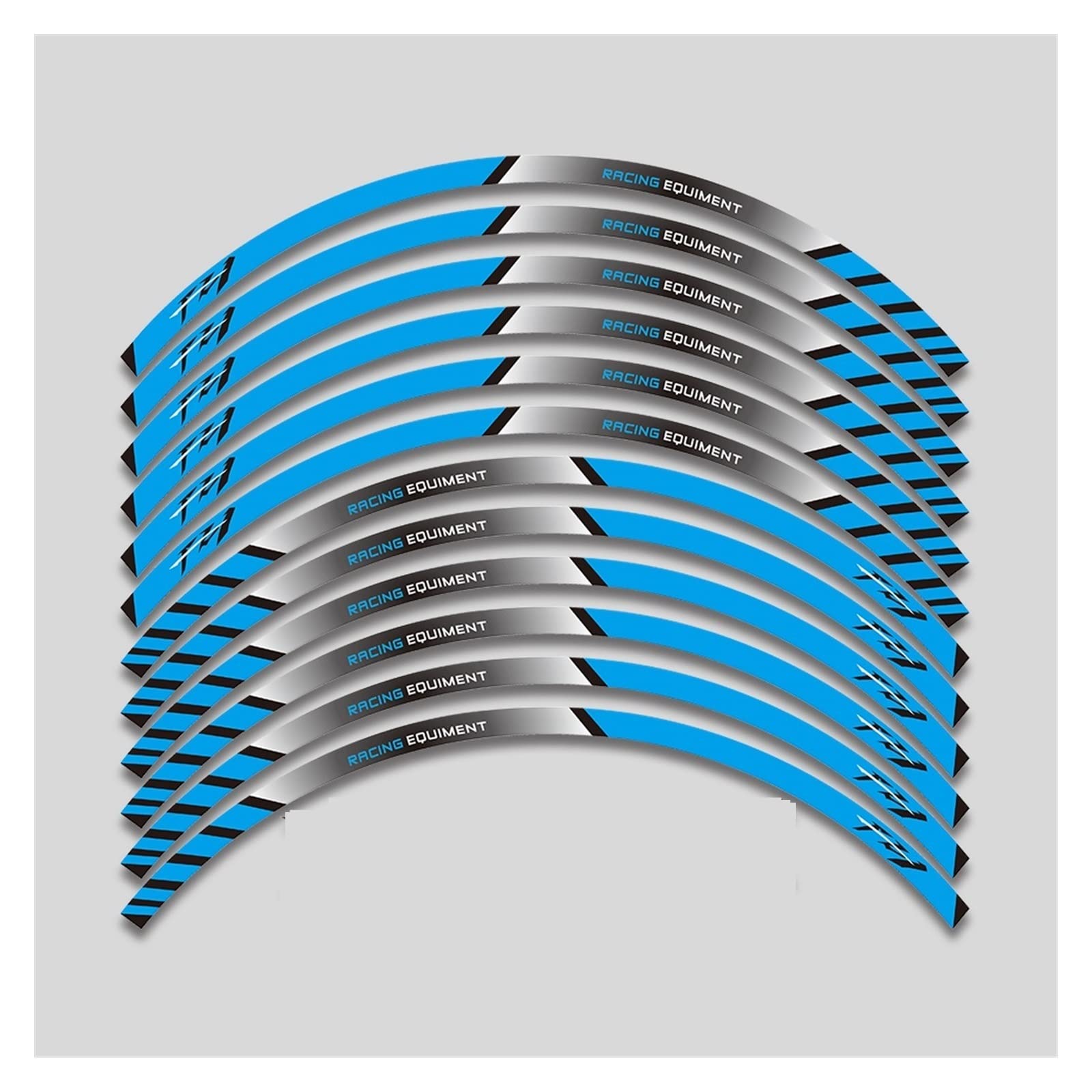 Motorrad-Radaufkleber 12 X Motorrad-Streifen-Rad-Aufkleber Für FZ1 FAZER-Aufkleber, Vorne, Hinten, Dicker Rand, Äußerer Felgenaufkleber(EIN) von HZZST