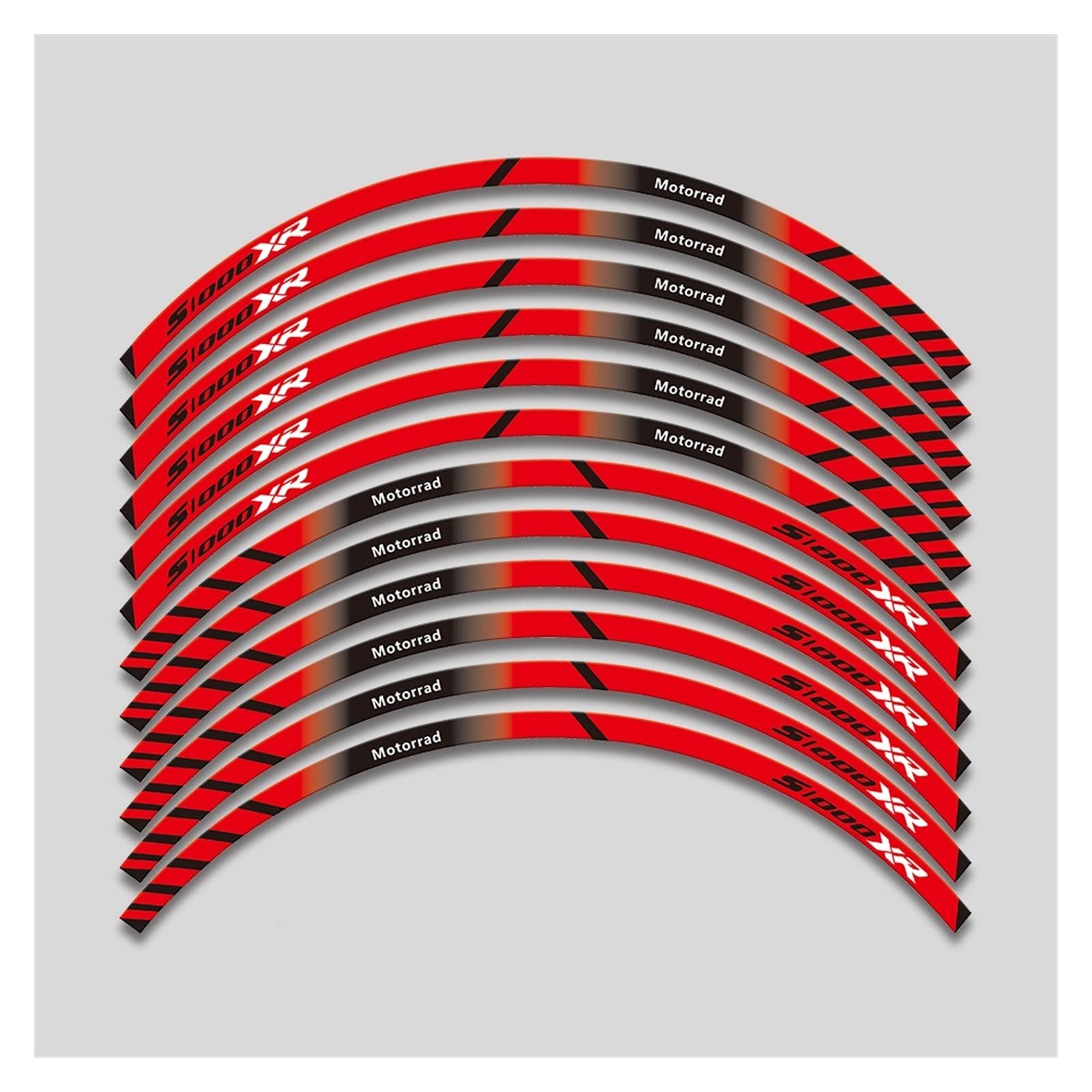 Motorrad-Radaufkleber Für S1000 XR Motorrad Äußere Felgenaufkleber Felgenfolie Rand Reflektierende Aufkleber Reifendekoration Aufkleber(B) von HZZST