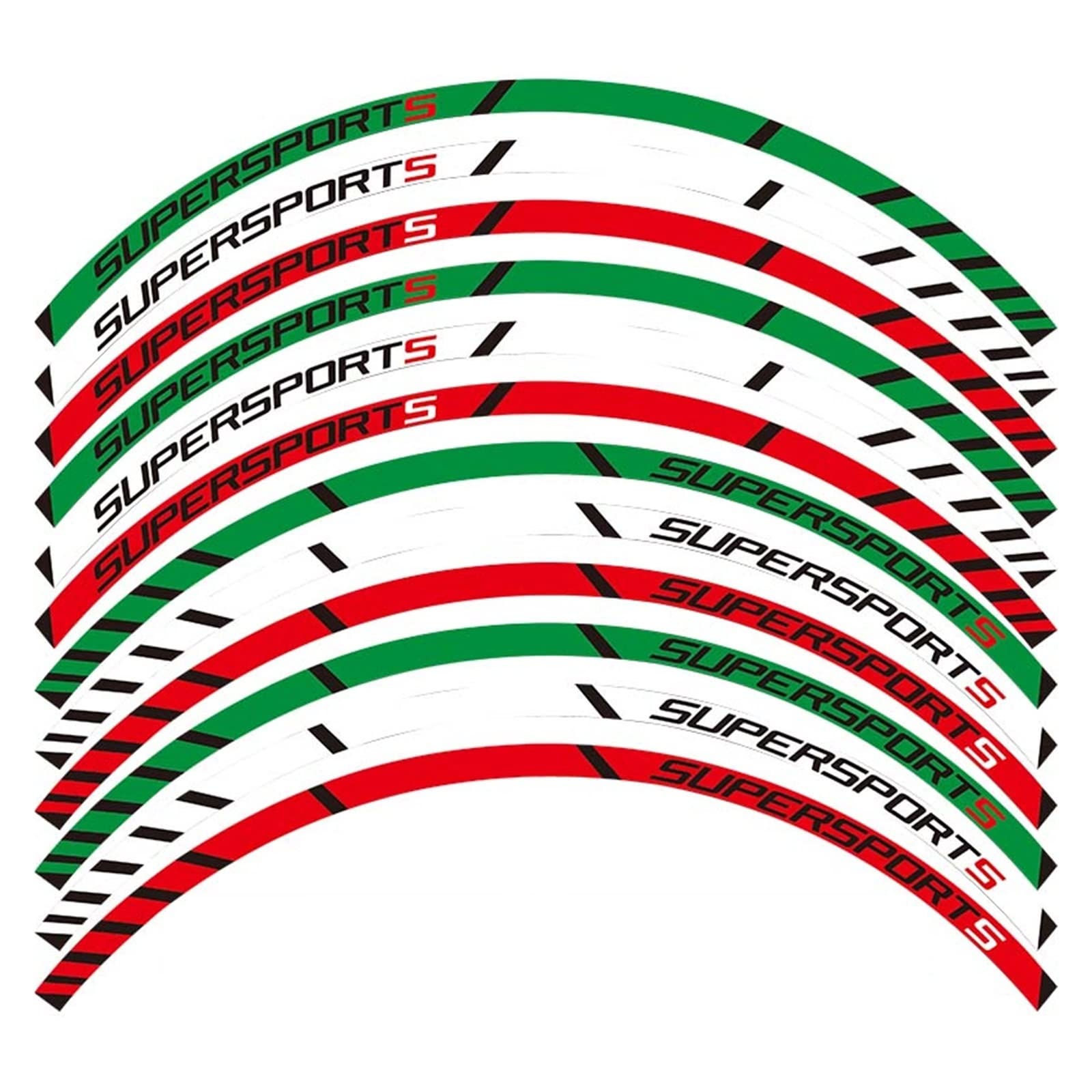 Motorrad-Radaufkleber Für Supersport S 939 12 X Dicker Kanten-Außenrand-Aufkleber, Streifen, Felgenaufkleber(C) von HZZST