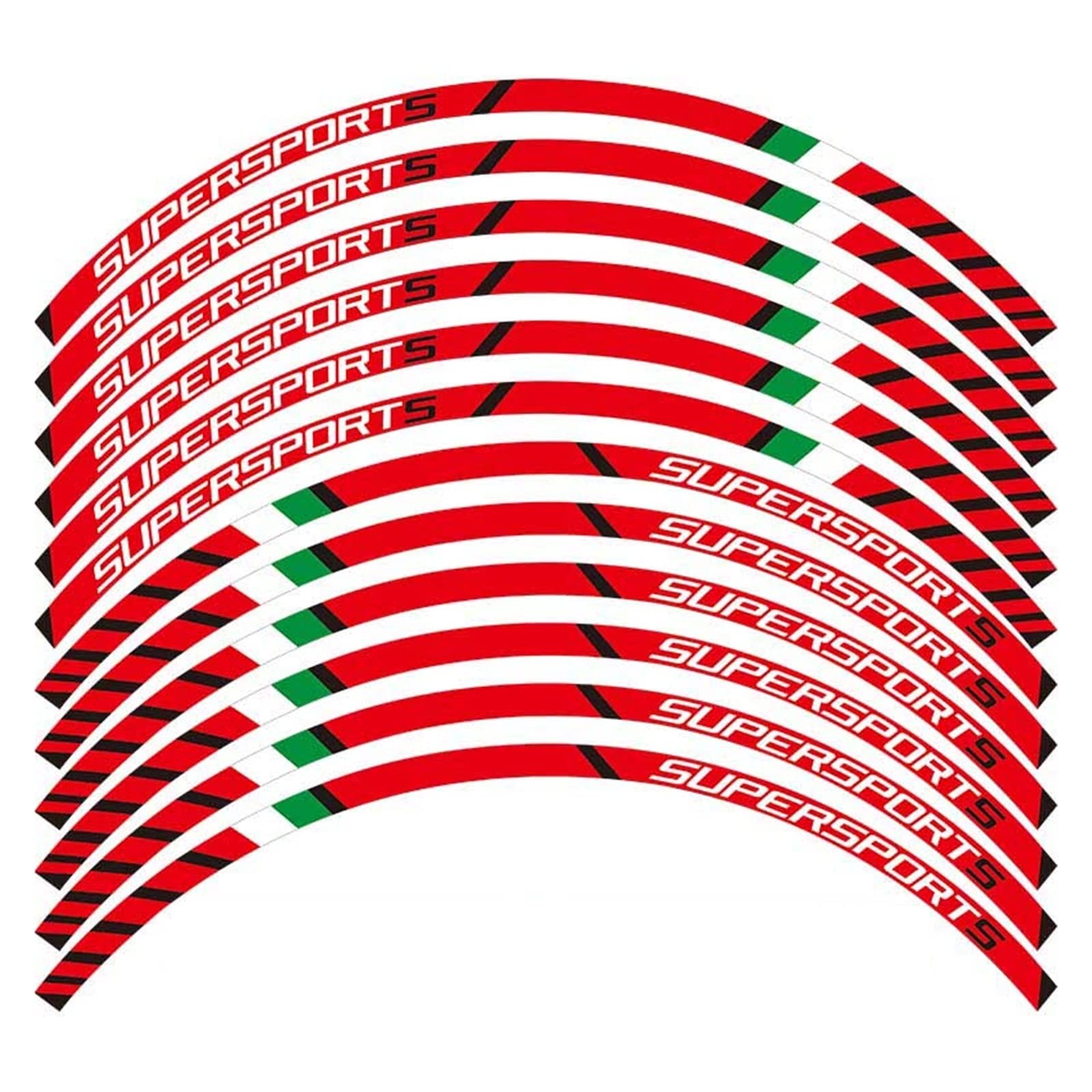Motorrad-Radaufkleber Für Supersport S 939 12 X Dicker Kanten-Außenrand-Aufkleber, Streifen, Felgenaufkleber(D) von HZZST