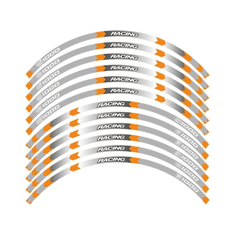 Motorrad-Radaufkleber Für Z1000 Allzweckmotorrad 17 Zoll Radaufkleber Reflektierende Aufkleber Felgenstreifen(G) von HZZST