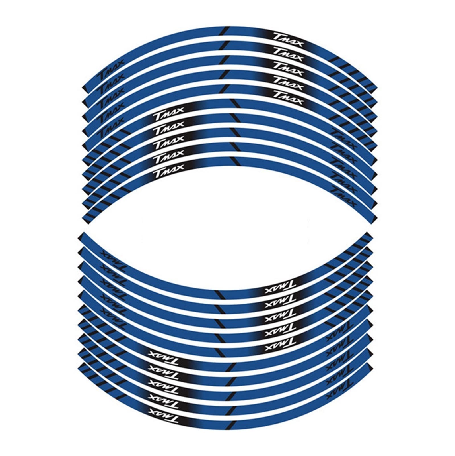 Motorrad-Radaufkleber Moto Zubehör Für TMAX 530 500 Motorrad Innenrad Aufkleber Felge Reflektierende Dekoration Aufkleber(EIN) von HZZST