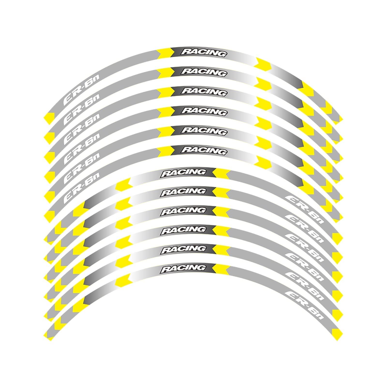 Motorrad-Radaufkleber Motorrad Adhesive Wheel Decal Reflektierende Aufkleber Rim Stapes Für ER-6N ER6N(EIN) von HZZST