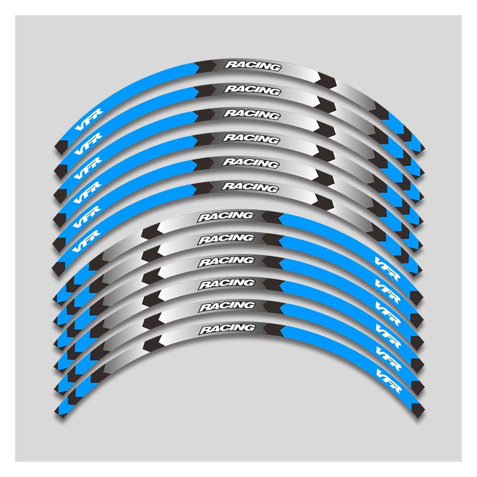 Motorrad-Radaufkleber Motorrad Aufkleber Felgenaußenaufkleber Reifenfolie Bordüre Reflektierende Aufkleber Reifendeko Für VFR 750 800 1200(B) von HZZST