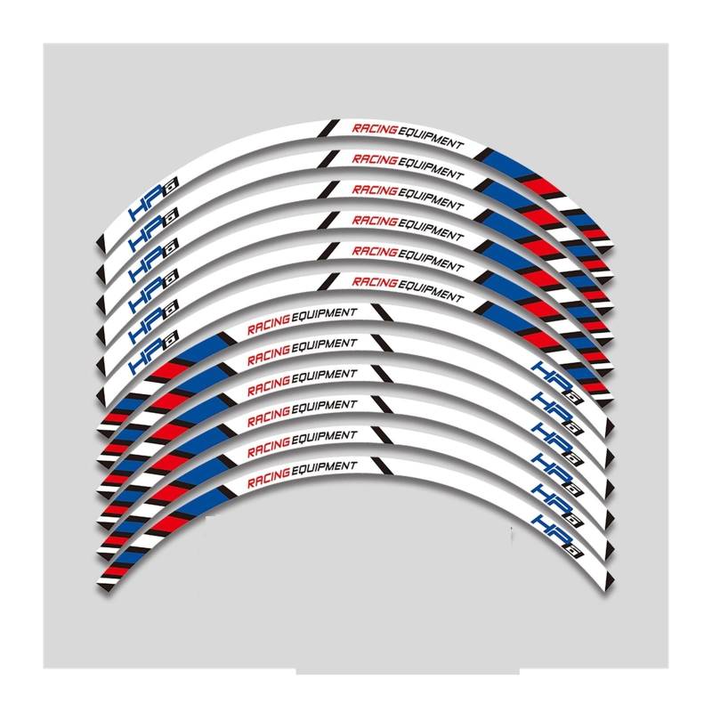 Motorrad-Radaufkleber Motorrad Aufkleber Rennfolie Rad Reflektierende Streifen Aufkleber Für HP4 HP6 S1000rr(D) von HZZST