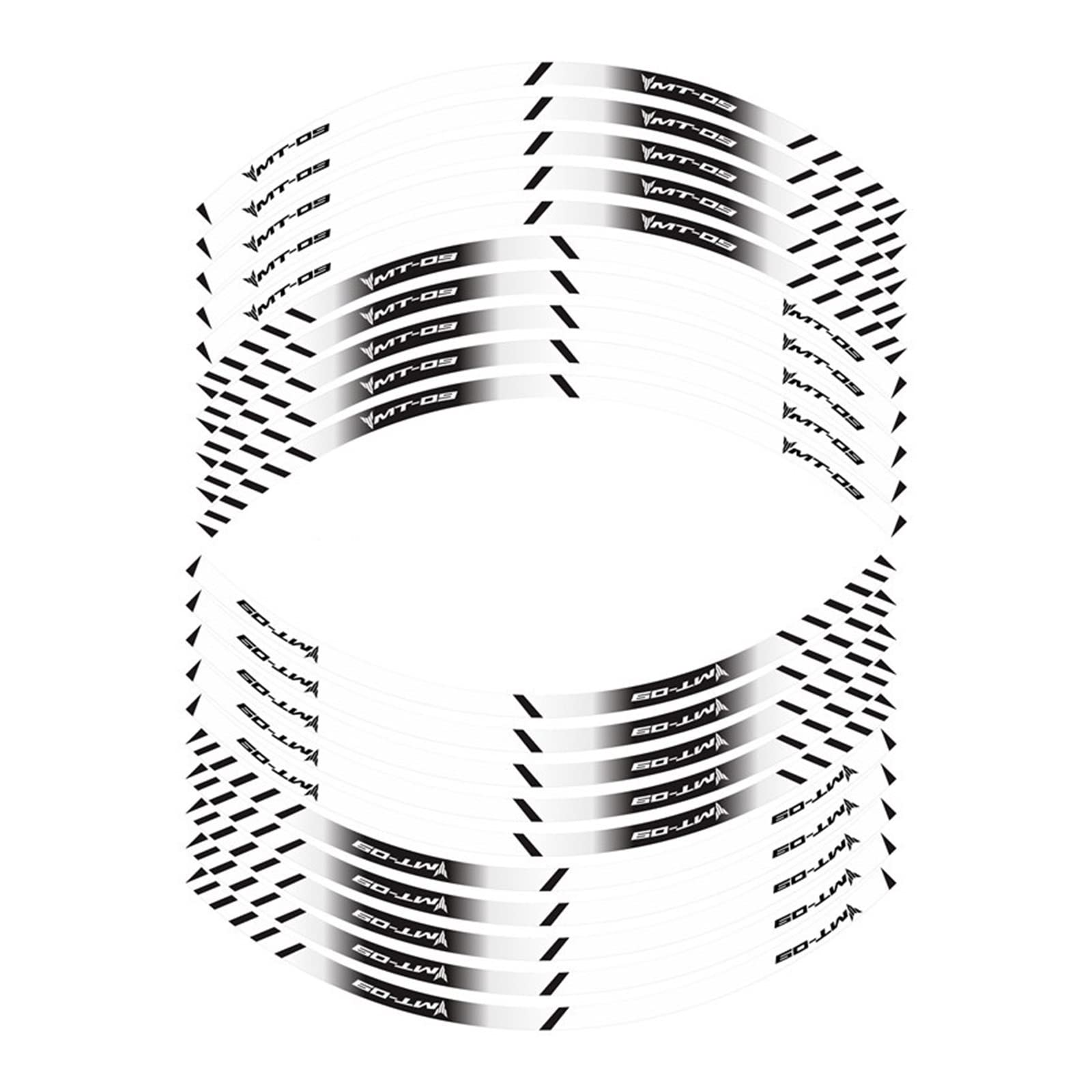 Motorrad-Radaufkleber Motorrad Felge Reflektierende Dekoration Aufkleber Geeignete Innere Rad Aufkleber Für MT-09 Mt 09 Aufkleber(Weiß) von HZZST