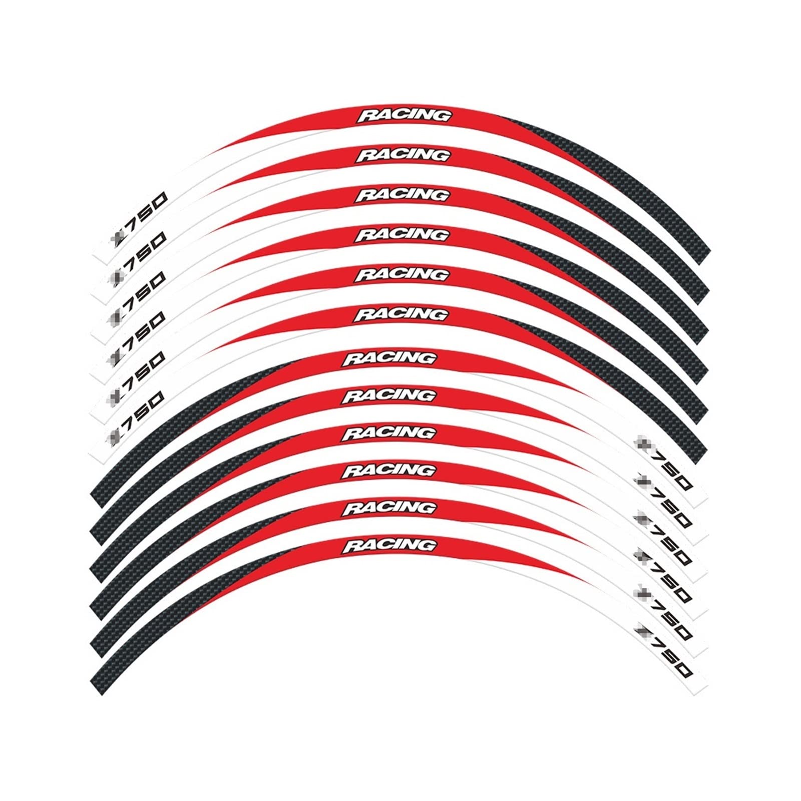 Motorrad-Radaufkleber Motorrad-Front- Und Hinterkanten-Außenrand-Aufkleber, Rad-Aufkleber, Reflektierende, wasserdichte 17-Zoll-Aufkleber Für Z750(Rot) von HZZST