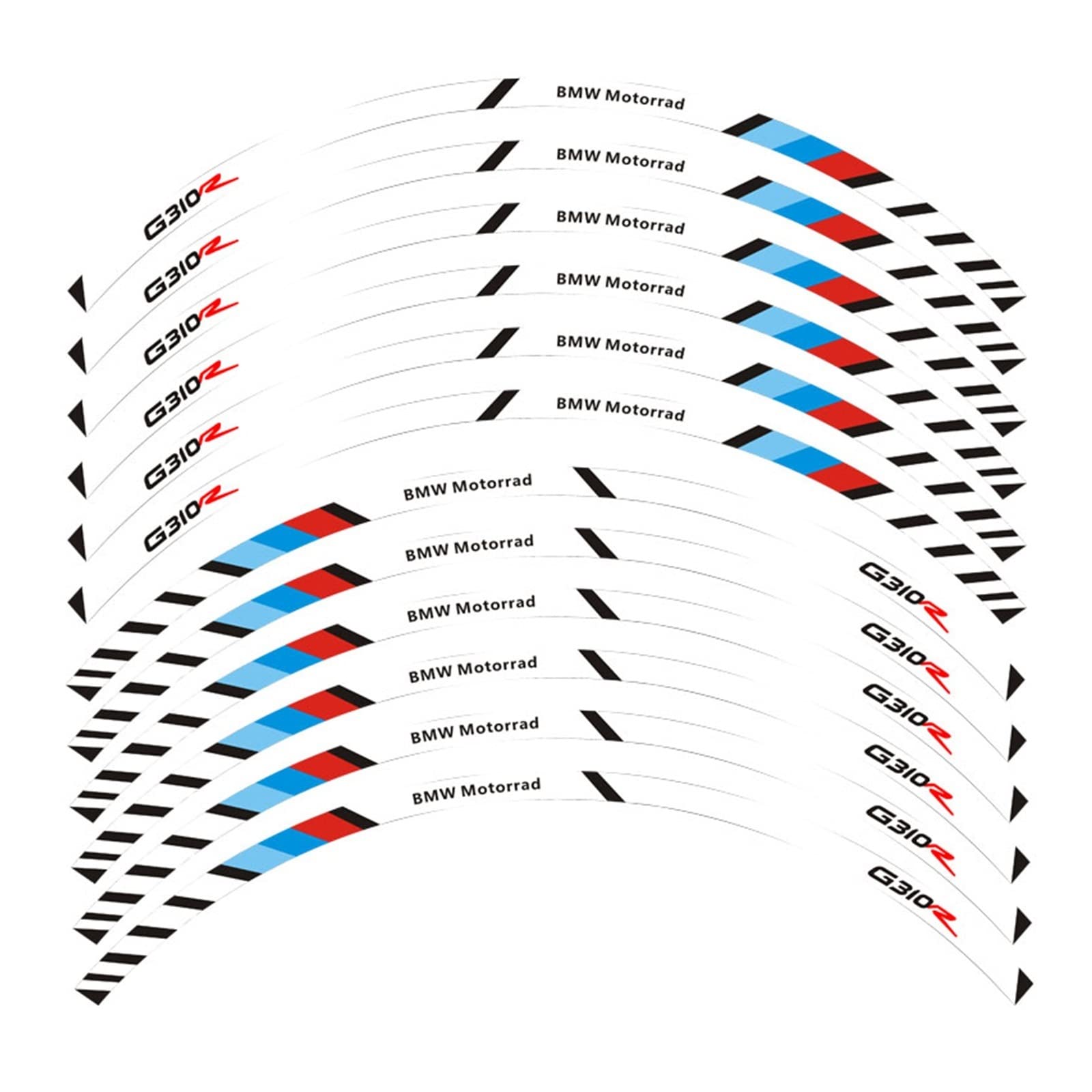 Motorrad-Radaufkleber Motorrad G310R Rad Aufkleber Aufkleber Set Für G310R 17 Zoll Reflektierender Aufkleber(EIN) von HZZST