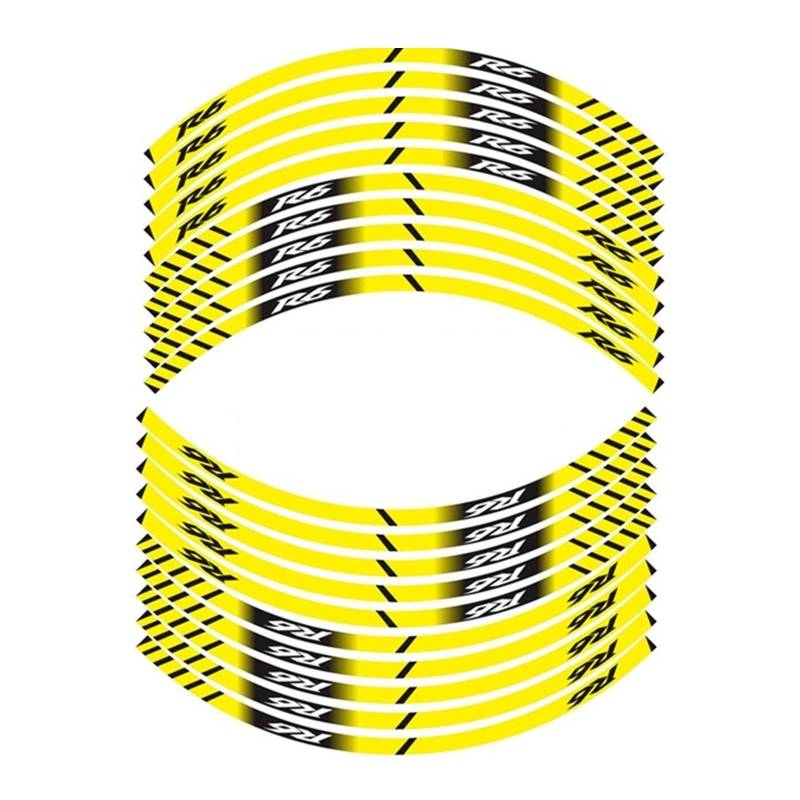 Motorrad-Radaufkleber Motorrad Innere Rad Aufkleber Rand Reflektierende Dekoration Aufkleber Aufkleber Für R6(B) von HZZST