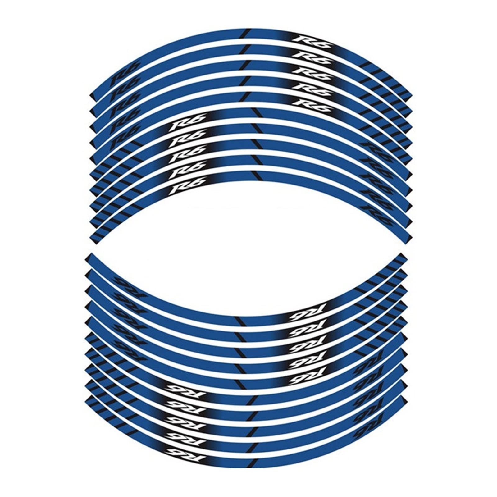 Motorrad-Radaufkleber Motorrad Innere Rad Aufkleber Rand Reflektierende Dekoration Aufkleber Aufkleber Für R6(C) von HZZST