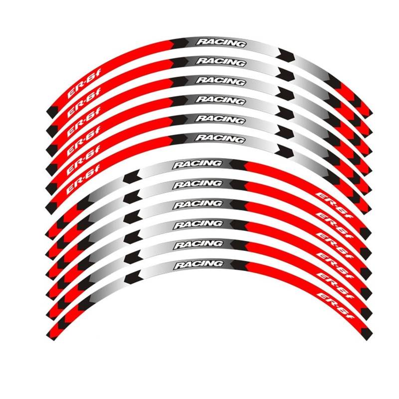 Motorrad-Radaufkleber Motorrad Racing Ausrüstung Zubehör Rad Reifen Felge Dekoration Klebstoff Reflektierende Aufkleber Aufkleber Für ER-6F Er6f(J) von HZZST