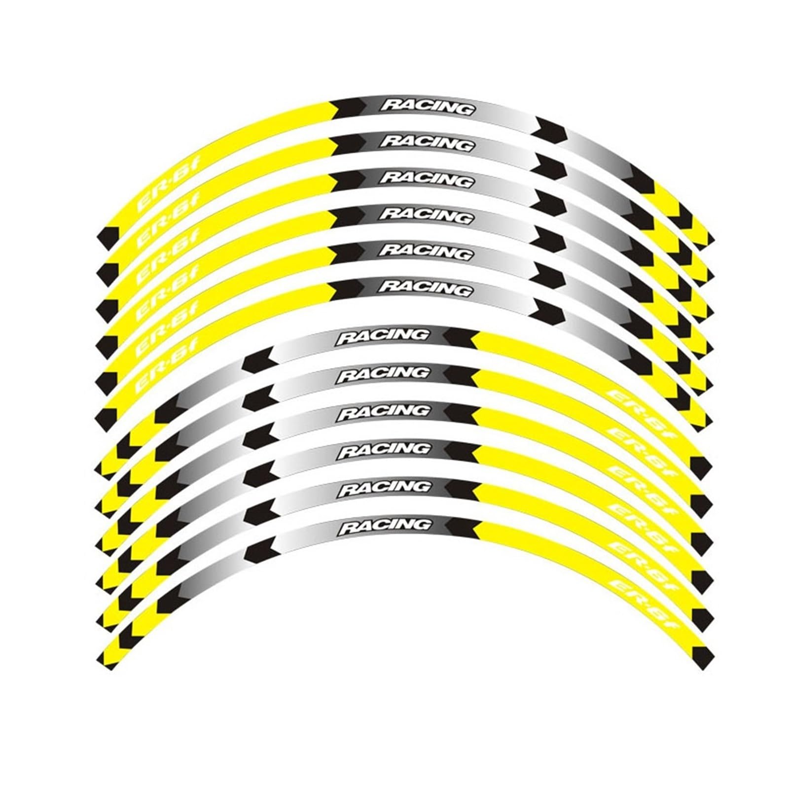 Motorrad-Radaufkleber Motorrad Racing Ausrüstung Zubehör Rad Reifen Felge Dekoration Klebstoff Reflektierende Aufkleber Aufkleber Für ER-6F Er6f(K) von HZZST