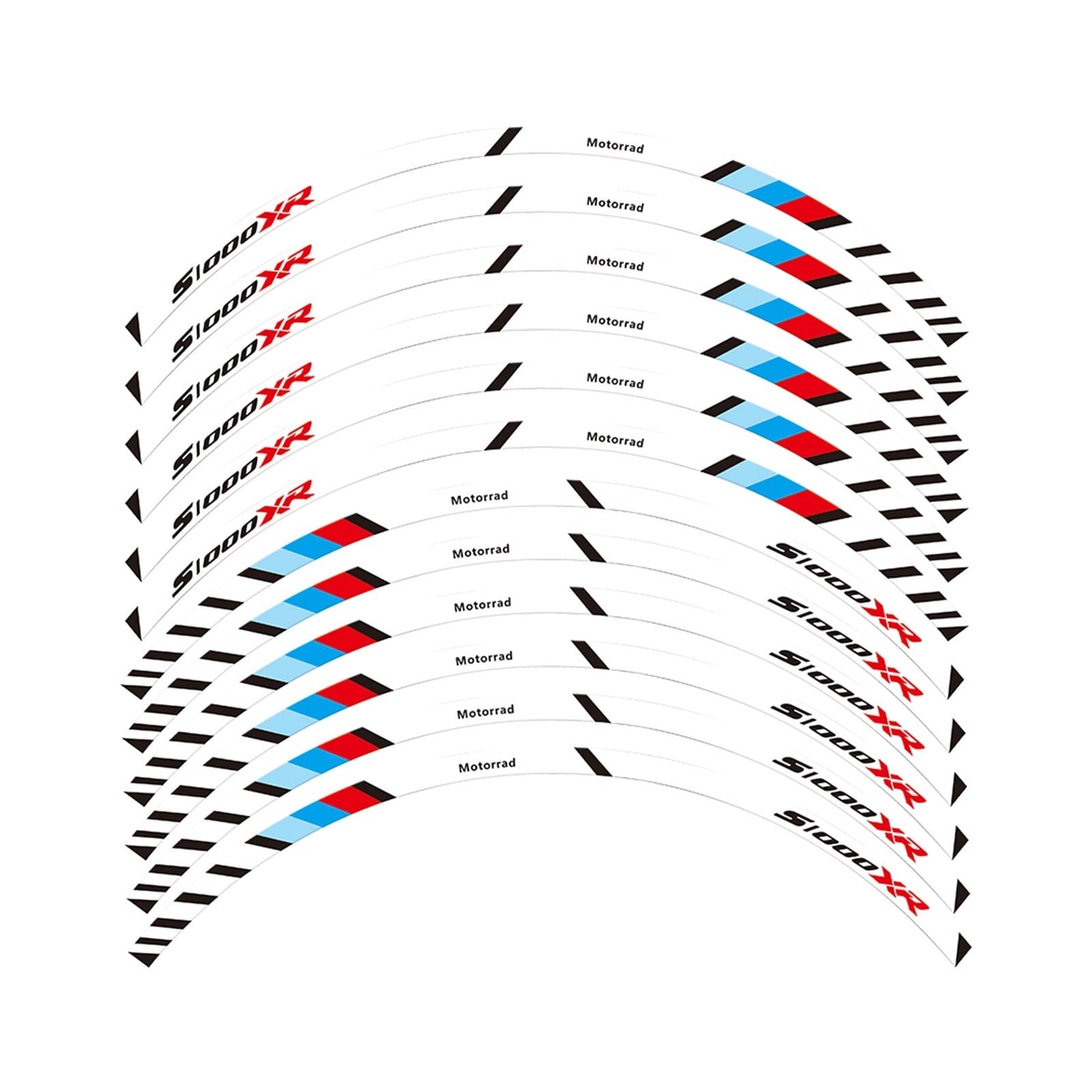 Motorrad-Radaufkleber Motorrad-Rad-Aufkleber, Reflektierende Aufkleber, Felgenstreifen Für S1000 XR Motorrad S1000XR(B) von HZZST