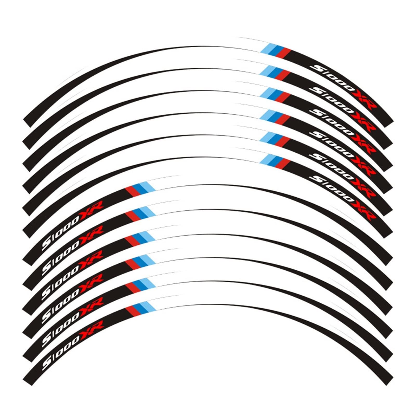 Motorrad-Radaufkleber Motorrad-Rad-Aufkleber, Reflektierende Aufkleber, Felgenstreifen Für S1000 XR Motorrad S1000XR(EIN) von HZZST