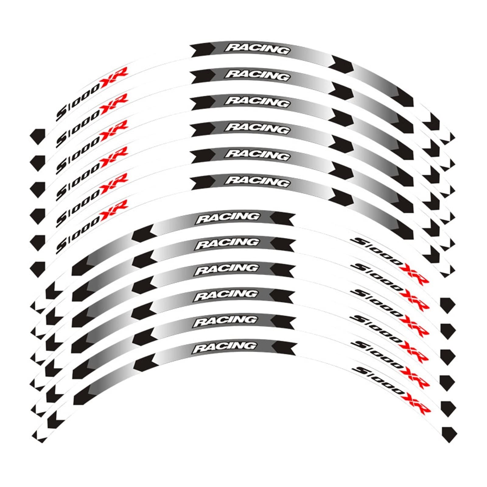 Motorrad-Radaufkleber Motorrad-Rad-Aufkleber, Reflektierende Aufkleber, Felgenstreifen Für S1000 XR Motorrad S1000XR(F) von HZZST