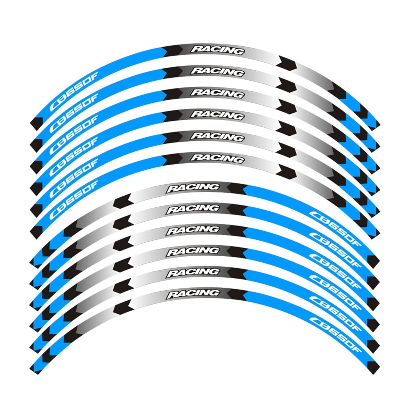 Motorrad-Radaufkleber Motorrad-Rad-Aufkleber-Felgen-Streifen-17-Zoll-Aufkleber Für CB650F(B) von HZZST