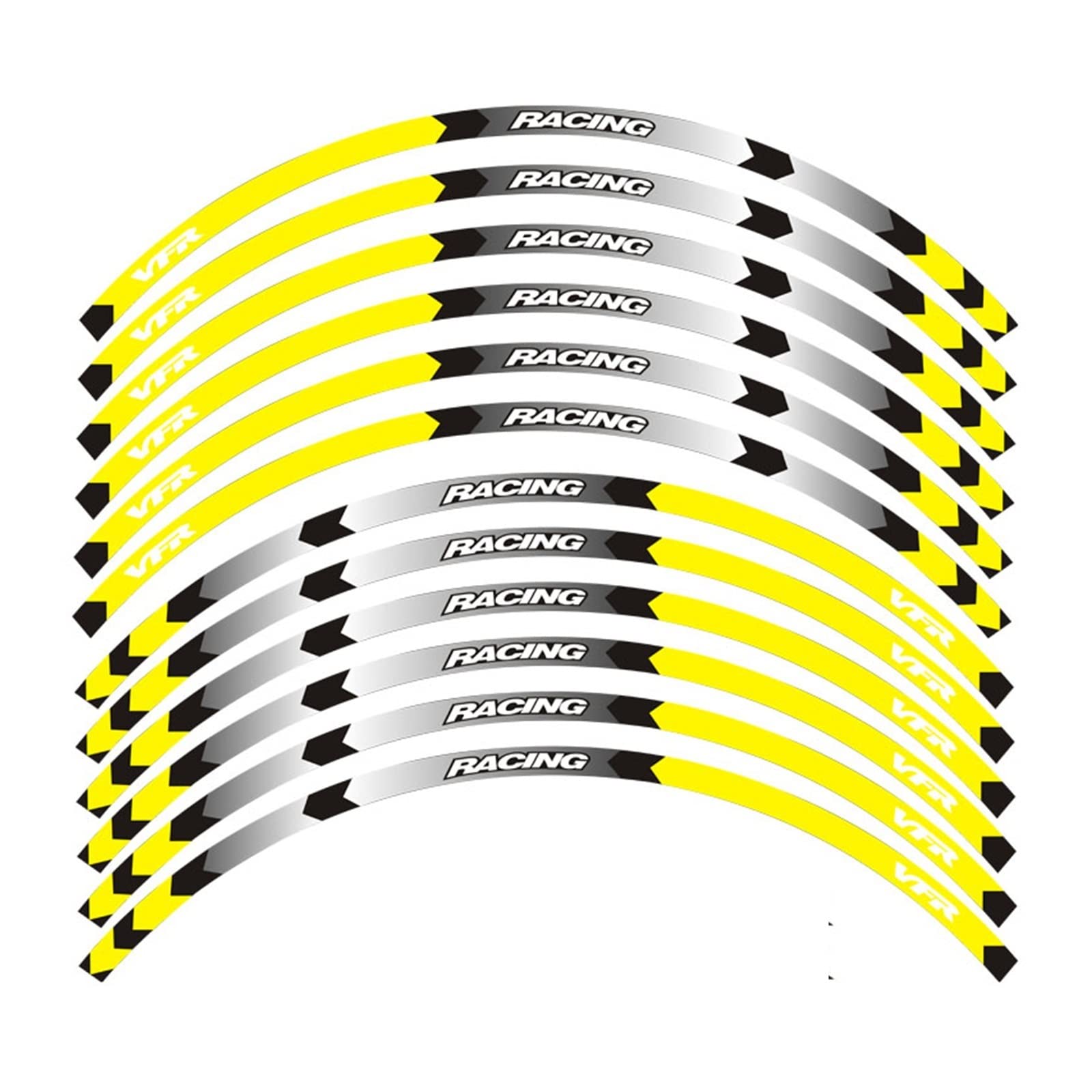 Motorrad-Radaufkleber Motorrad-Rad-Reifen-Felgen-Aufkleber 17-Zoll-Rad Für VFR VFR750 VFR800 VFR1200 VFR1200F(D) von HZZST