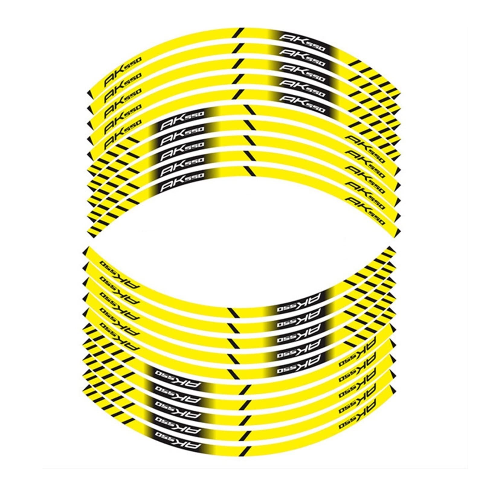 Motorrad-Radaufkleber Motorrad Reifen Aufkleber Innenrad Reflektierende Dekoration Aufkleber Für AK550(B) von HZZST