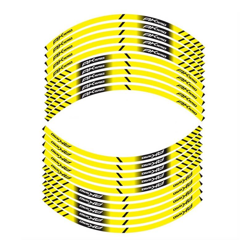 Motorrad-Radaufkleber Motorrad Reifen Aufkleber Innenrad Reflektierende Dekoration Aufkleber Für AK550(B) von HZZST
