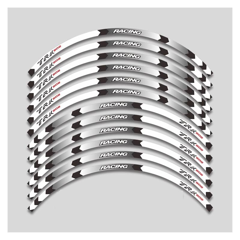 Motorrad-Radaufkleber Motorrad Reifen Dekoration Aufkleber Für Benelli TRK 502 201 Felgen Aufkleber Reifenfolie Bordüre Reflektierende Aufkleber(D) von HZZST