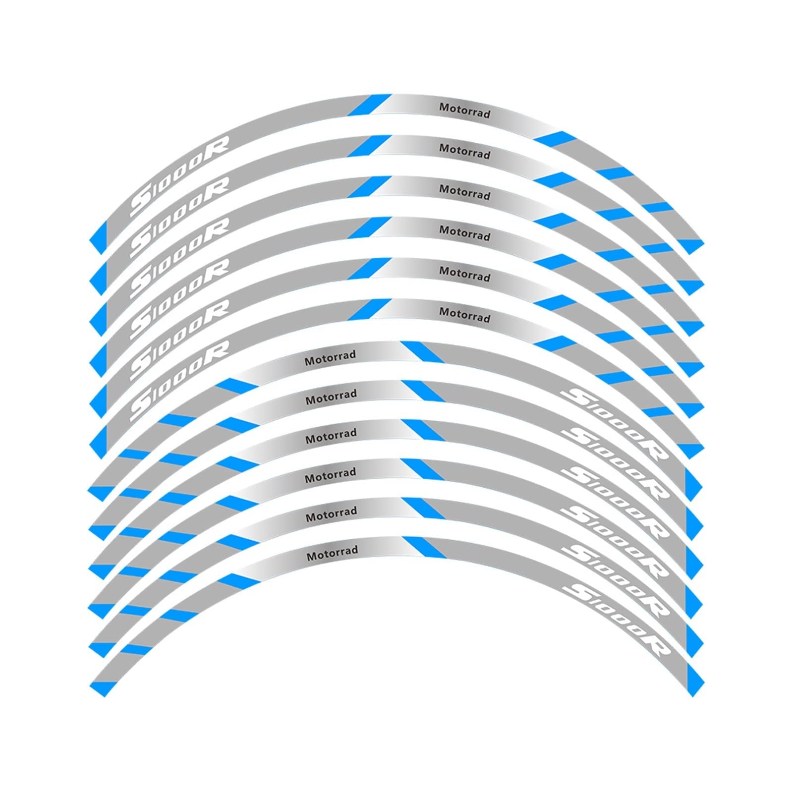 Motorrad-Radaufkleber Motorrad-Vorder- Und Hinterräder Edge Outer Rim Sticker Reflektierende Streifen-Rad-Aufkleber Für S1000R(D) von HZZST
