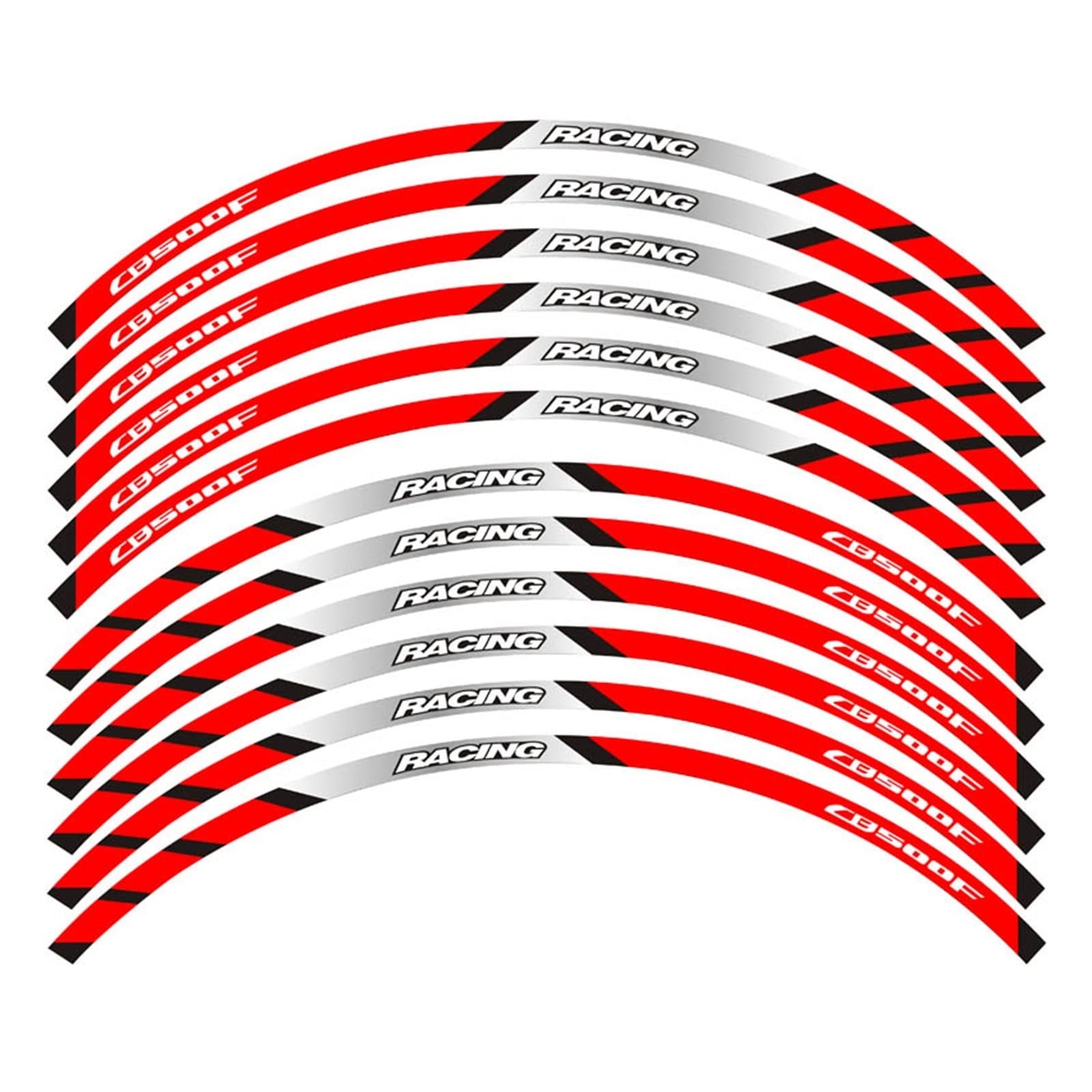 Motorrad-Radaufkleber Motorrad-Vorder- Und Hinterräder Kanten-Außenrand-Aufkleber, Reflektierende Streifen, Rad-Aufkleber Für CB500F(C) von HZZST