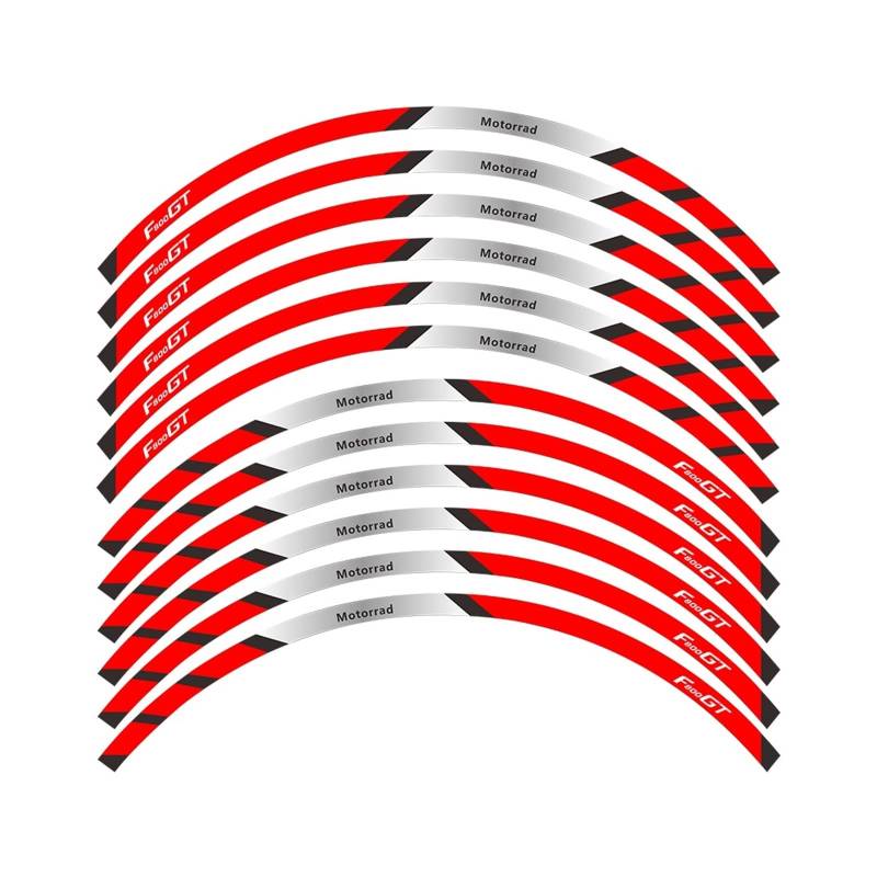 Motorrad-Radaufkleber Motorrad-Vorder- Und Hinterräder Kanten-Außenrand-Aufkleber, Reflektierende Streifen, Rad-Aufkleber Für F800GT(D) von HZZST