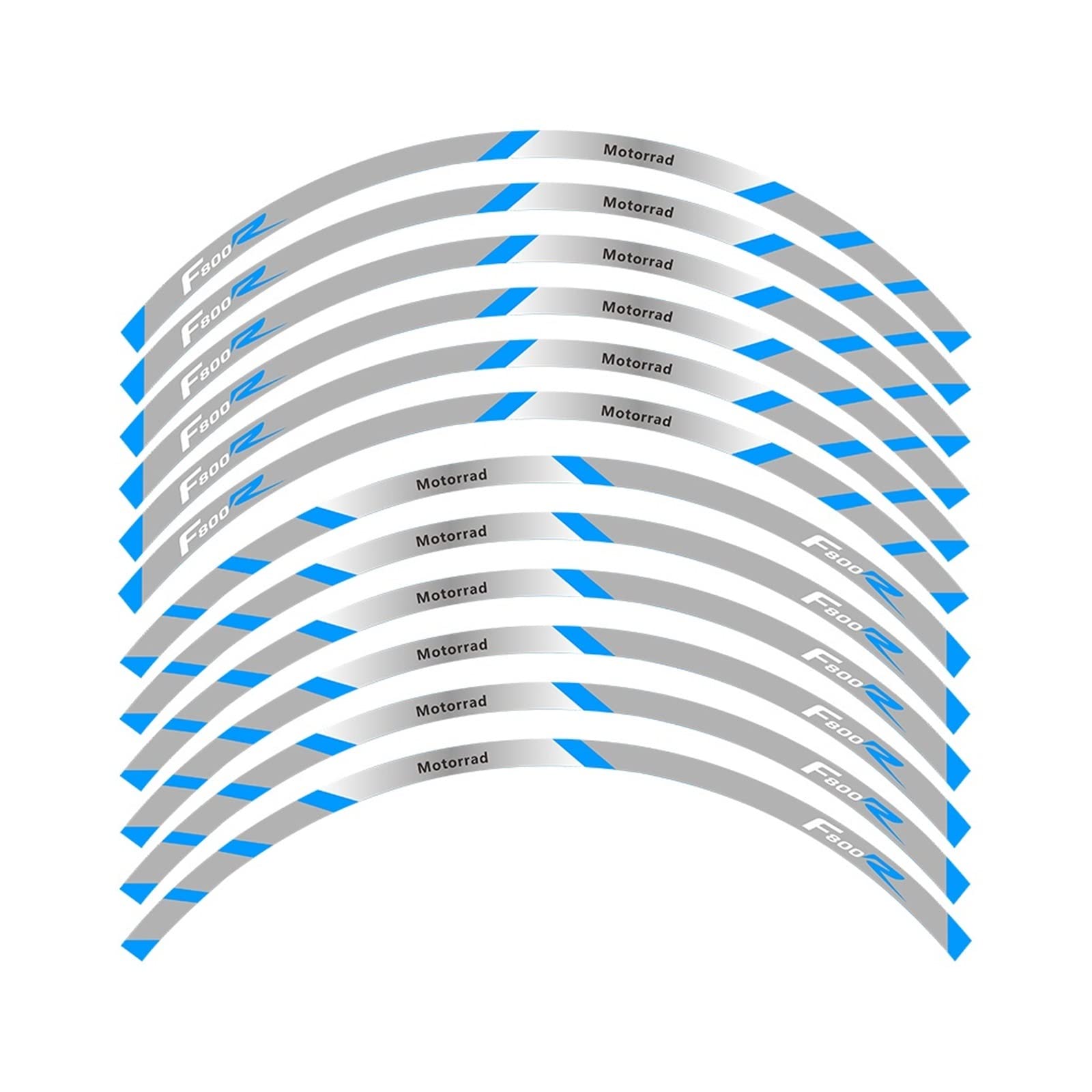 Motorrad-Radaufkleber Motorrad-Vorder- Und Hinterräder Kanten-Außenrand-Aufkleber, Reflektierende Streifen, Rad-Aufkleber Für F800R(EIN) von HZZST
