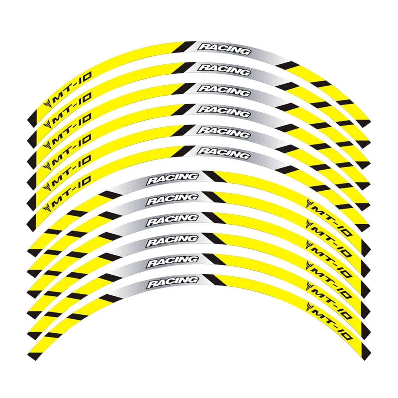 Motorrad-Radaufkleber Motorrad-Vorder- Und Hinterräder Kanten-Außenrand-Aufkleber, Reflektierende Streifen, Rad-Aufkleber Für MT-10(D) von HZZST