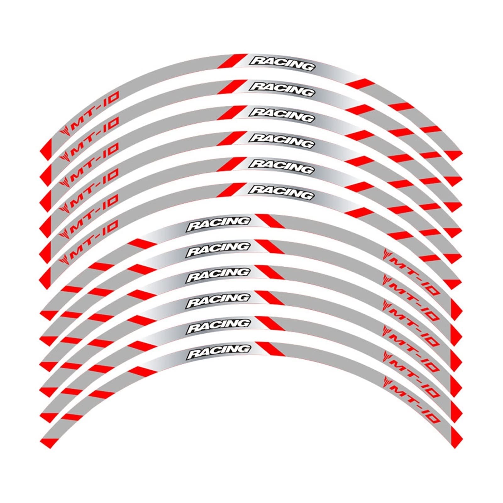 Motorrad-Radaufkleber Motorrad-Vorder- Und Hinterräder Kanten-Außenrand-Aufkleber, Reflektierende Streifen, Rad-Aufkleber Für MT-10(G) von HZZST