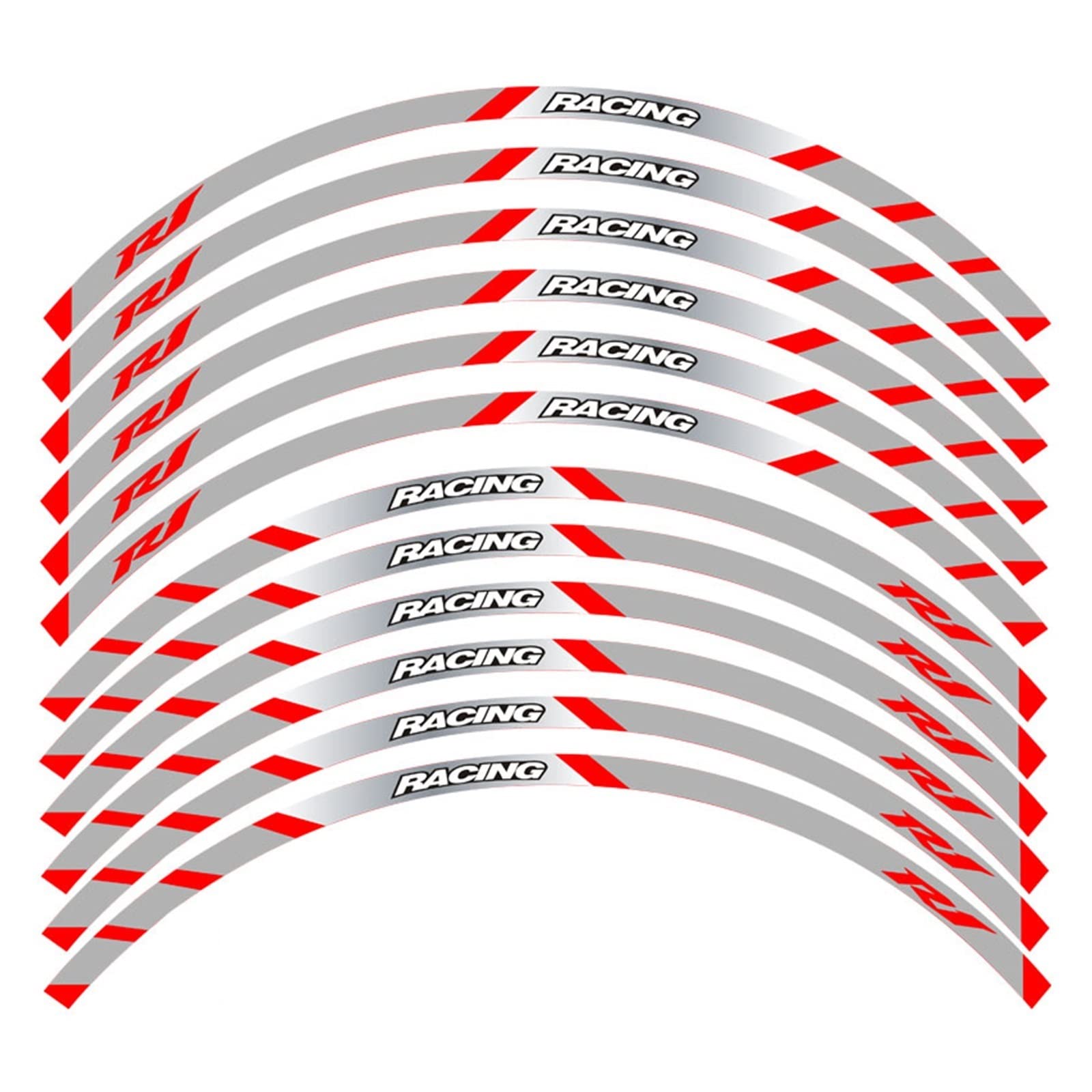 Motorrad-Radaufkleber Motorrad-Vorder- Und Hinterräder Kanten-Außenrand-Aufkleber, Reflektierende Streifen, Rad-Aufkleber Für YZFR1(F) von HZZST