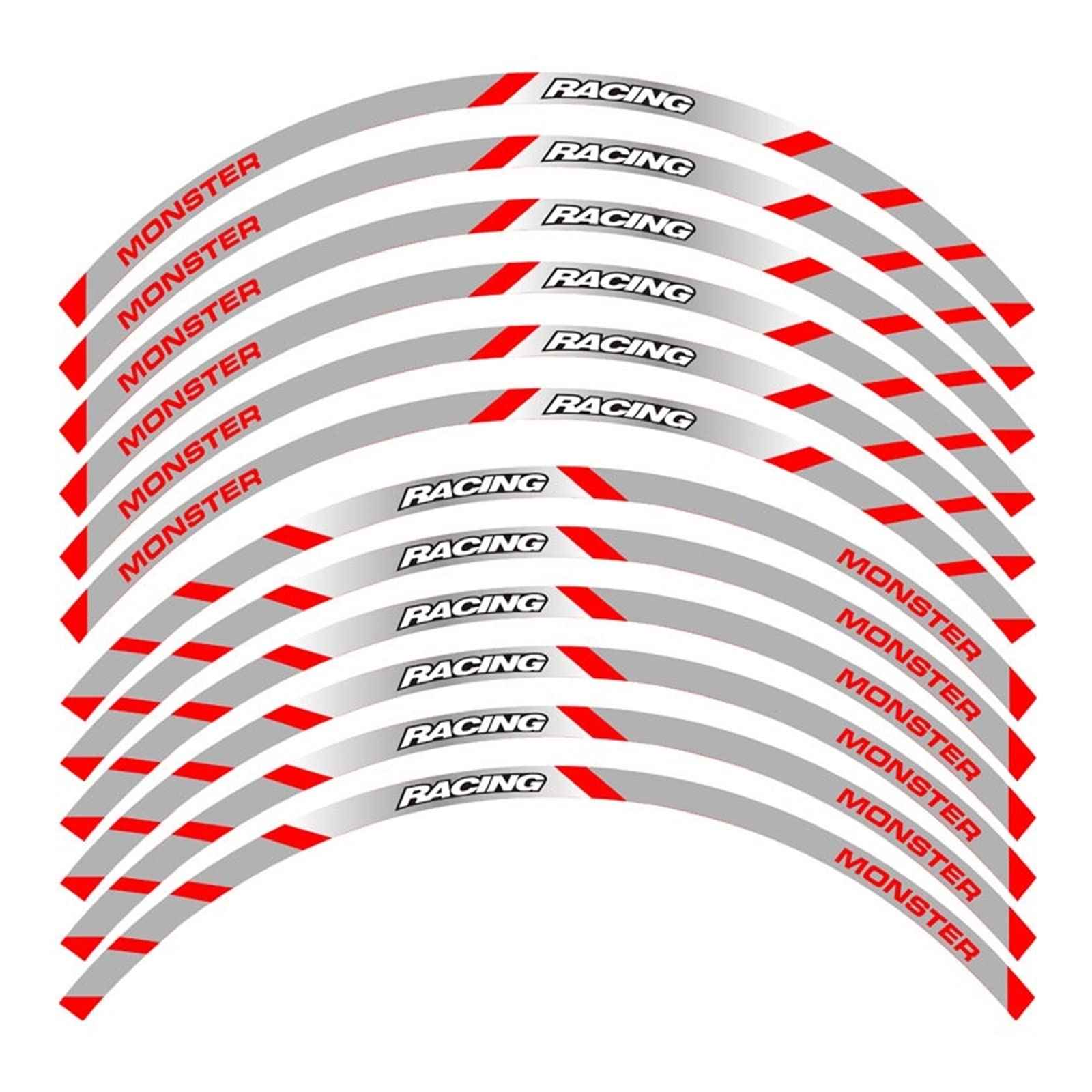 Motorrad-Radaufkleber Motorrad-Vorder- Und Hinterräder Kanten-Außenrand-Aufkleber, Reflektierender Streifen, Radaufkleber Für Monster 69569679611001100S(F) von HZZST