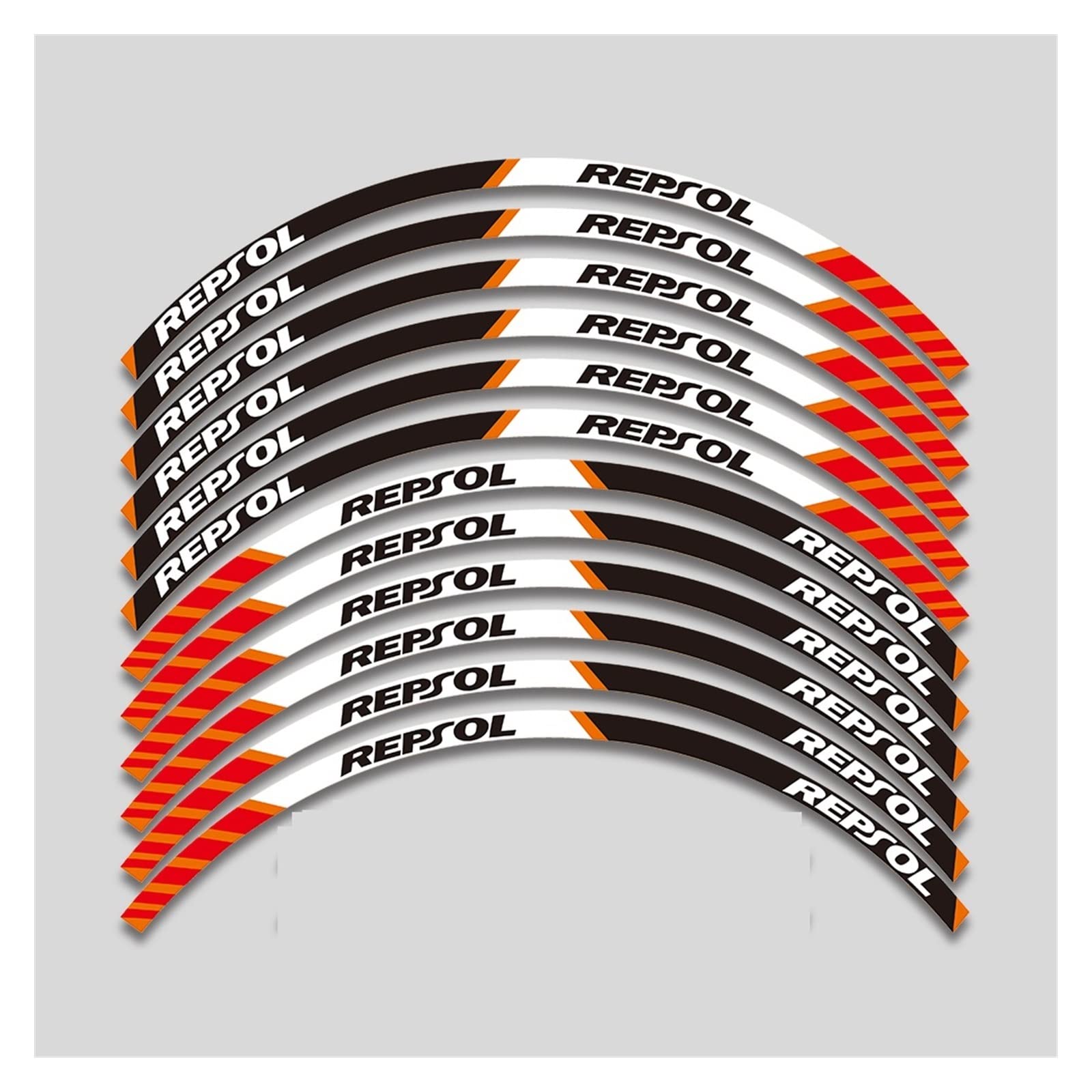 Motorrad-Radaufkleber Rim Reflektierende Aufkleber Moto Aufkleber Räder Film Border Für HRC REPSOL CBR250RR CBR400RR CBR600RR CBR1000RR(D) von HZZST