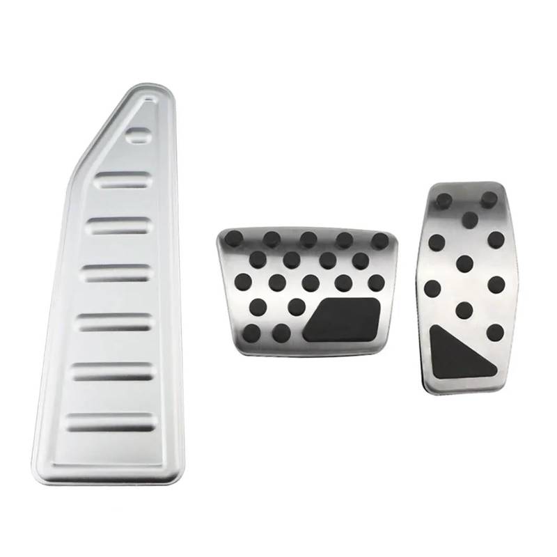 Pedalpad-Abdeckungen Aluminium Linke Fuß Pedal Rest Platte Dekoration Aufkleber Für Renegade 2015-2021 Auto Styling Innen Zubehör(3PCS silver) von HZZST