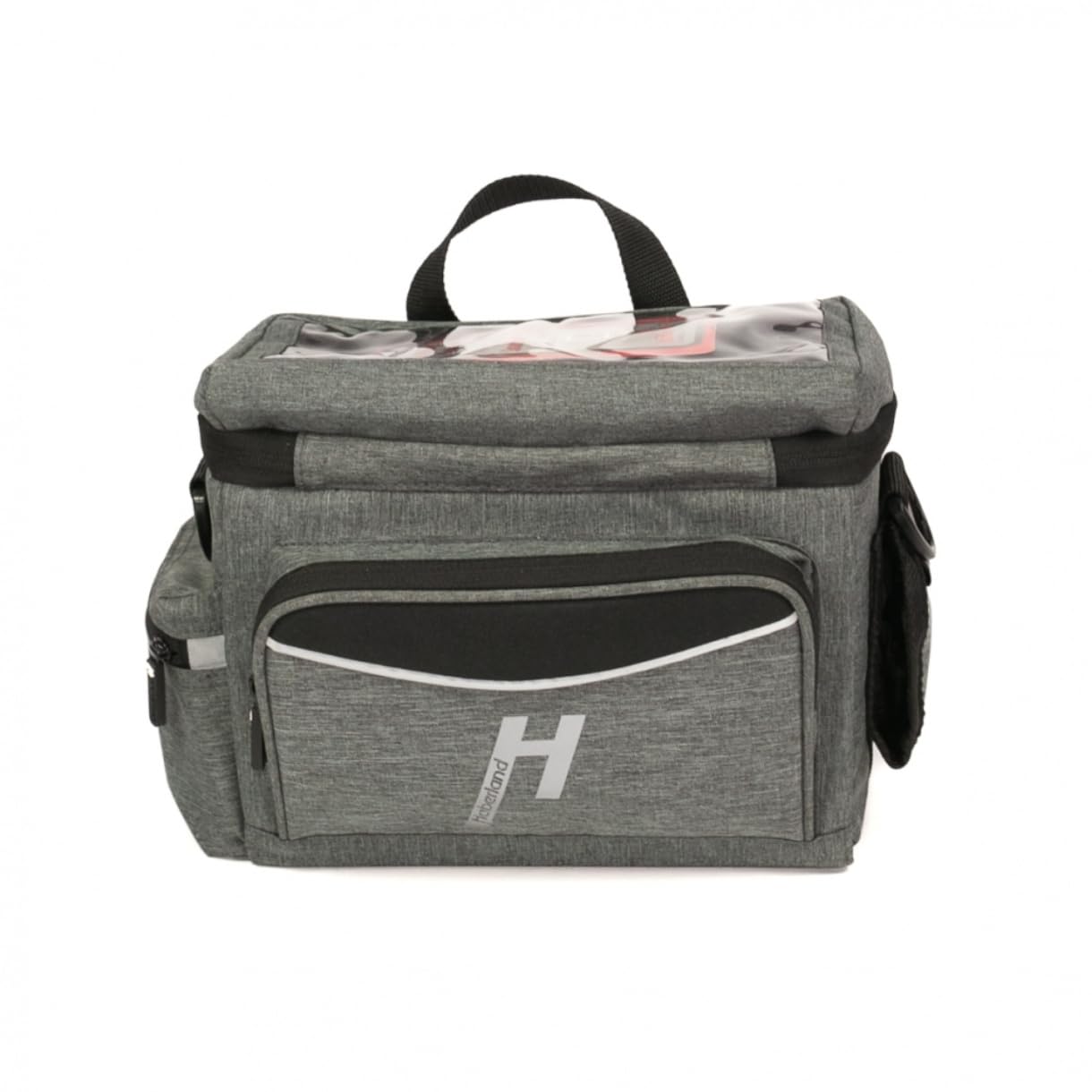 Haberland Fahrradtasche Lenkertasche 8L Grau Inklusive Klickfix-Adapter, 26 x 20 x 16cm von Haberland