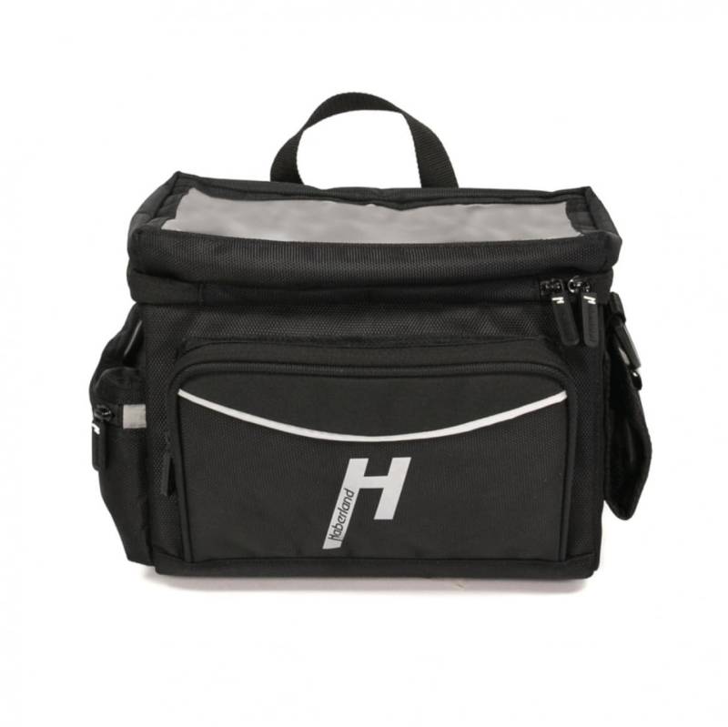 Haberland Fahrradtasche Lenkertasche 8L Schwarz Inklusive Klickfix-Adapter, 26 x 20 x 16cm von Haberland