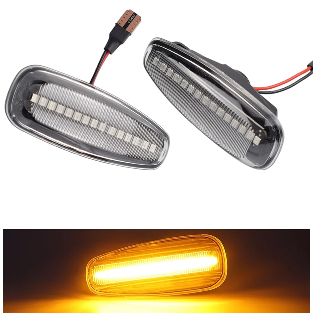 Hacreyatu LED Seitenmarkierungsleuchte Blinker Blinker für Toyota Land Cruiser IS200 / IS300 LS430 Prius Kluger Wish Altezza Crown Lexus von Hacreyatu