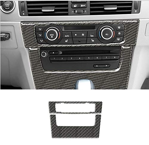 kohlefaser autopaneel Abdeckung verkleidung Konsole cd & ac Panel Abdeckung für B-MW 3er E90 E92 E93 2005-2012 (Model H) von Hacreyatu