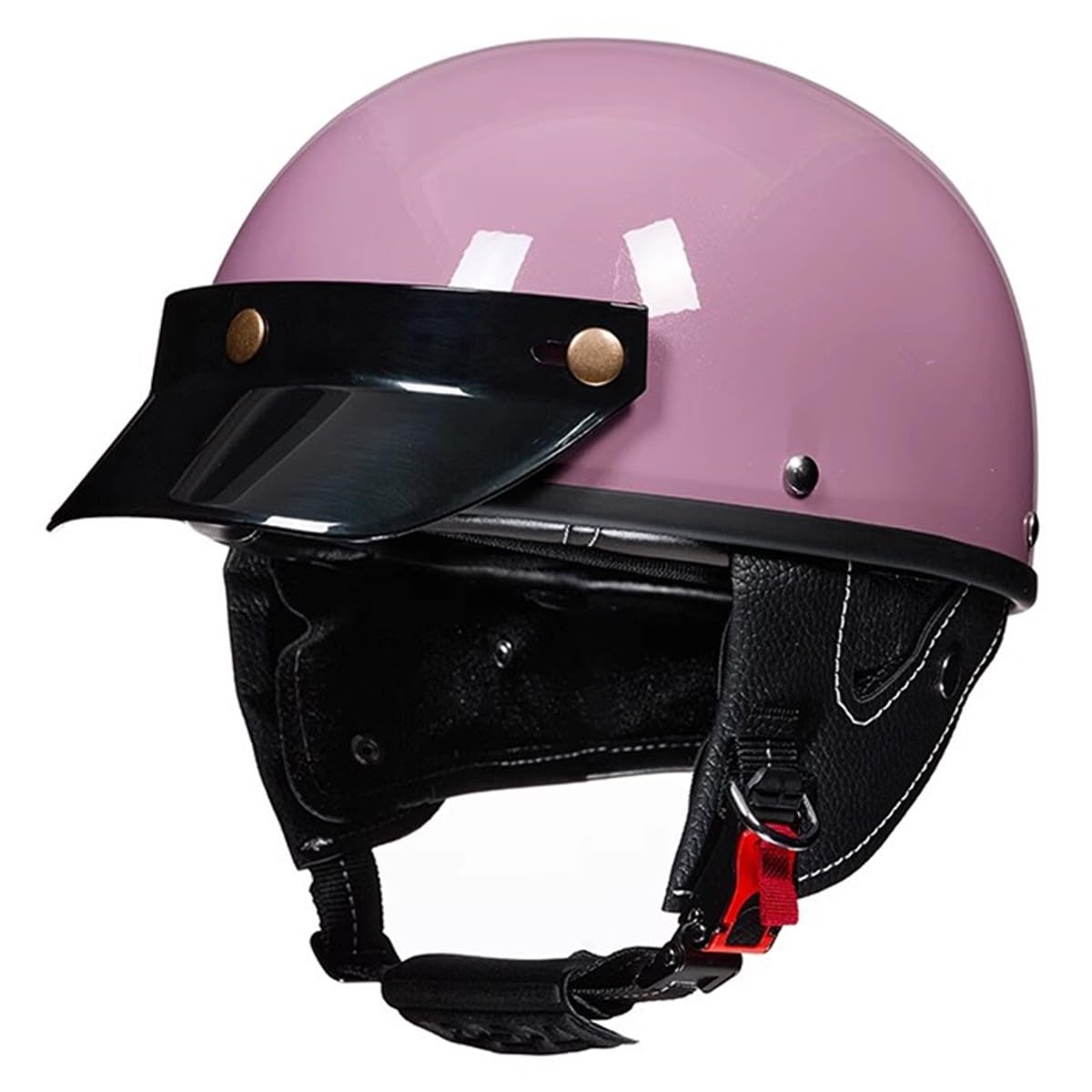 Jet-Helm Halbschalenhelm Damen Herren Retro Motorrad Halbhelm Mit Brille Brain-Cap Motorradhelm Roller-Helm Cruiser Chopper Scooter Helm DOTECE-Zertifizierter Halbhelme 5,L:59-60CM von HaiBing