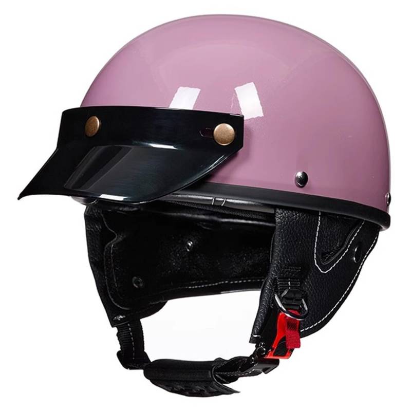 Jet-Helm Halbschalenhelm Damen Herren Retro Motorrad Halbhelm Mit Brille Brain-Cap Motorradhelm Roller-Helm Cruiser Chopper Scooter Helm DOTECE-Zertifizierter Halbhelme 5,XL:61-62CM von HaiBing