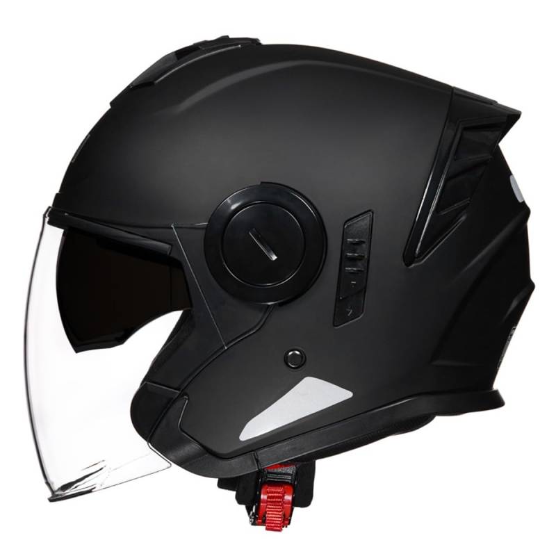 Motorrad Halbhelme Retro Jethelm Motorradhelm Mit Doppeltes Visier Halbschalenhelm Rollerhelm Sturzhelm DOT/ECE-Zertifizierung Herren Damen Moped Helm Scooter Helm 1,M:57-58CM von HaiBing