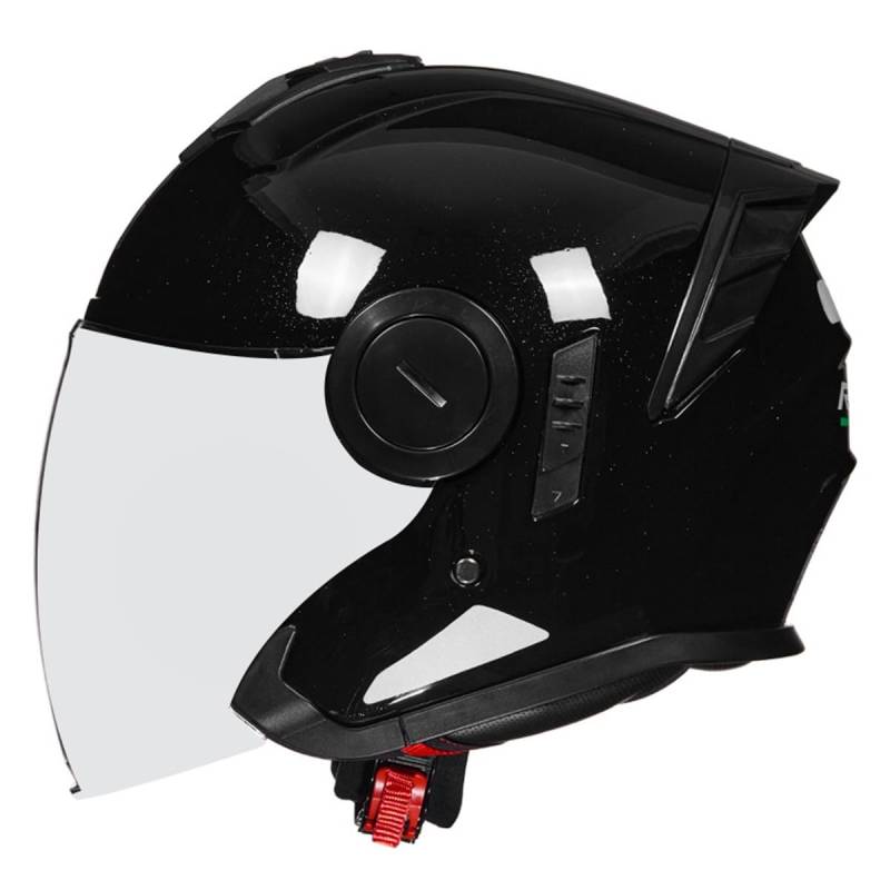 Motorrad Halbhelme Retro Jethelm Motorradhelm Mit Doppeltes Visier Halbschalenhelm Rollerhelm Sturzhelm DOT/ECE-Zertifizierung Herren Damen Moped Helm Scooter Helm 12,XXL:63-64CM von HaiBing