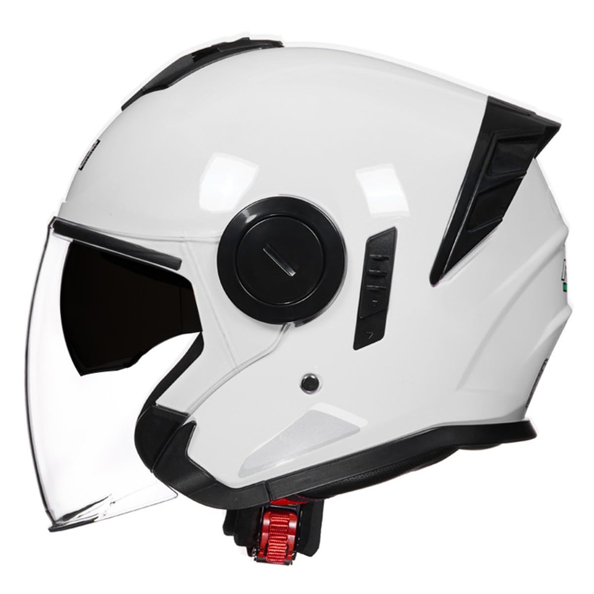 Motorrad Halbhelme Retro Jethelm Motorradhelm Mit Doppeltes Visier Halbschalenhelm Rollerhelm Sturzhelm DOT/ECE-Zertifizierung Herren Damen Moped Helm Scooter Helm 4,XL:61-62CM von HaiBing