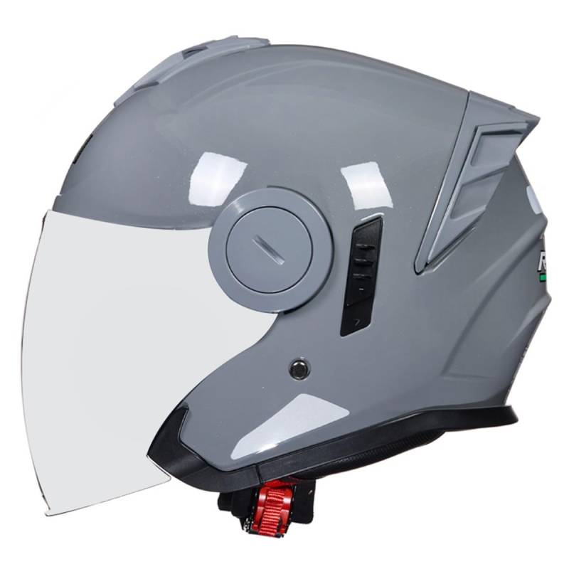 Motorrad Halbhelme Retro Jethelm Motorradhelm Mit Doppeltes Visier Halbschalenhelm Rollerhelm Sturzhelm DOT/ECE-Zertifizierung Herren Damen Moped Helm Scooter Helm 9,XL:61-62CM von HaiBing