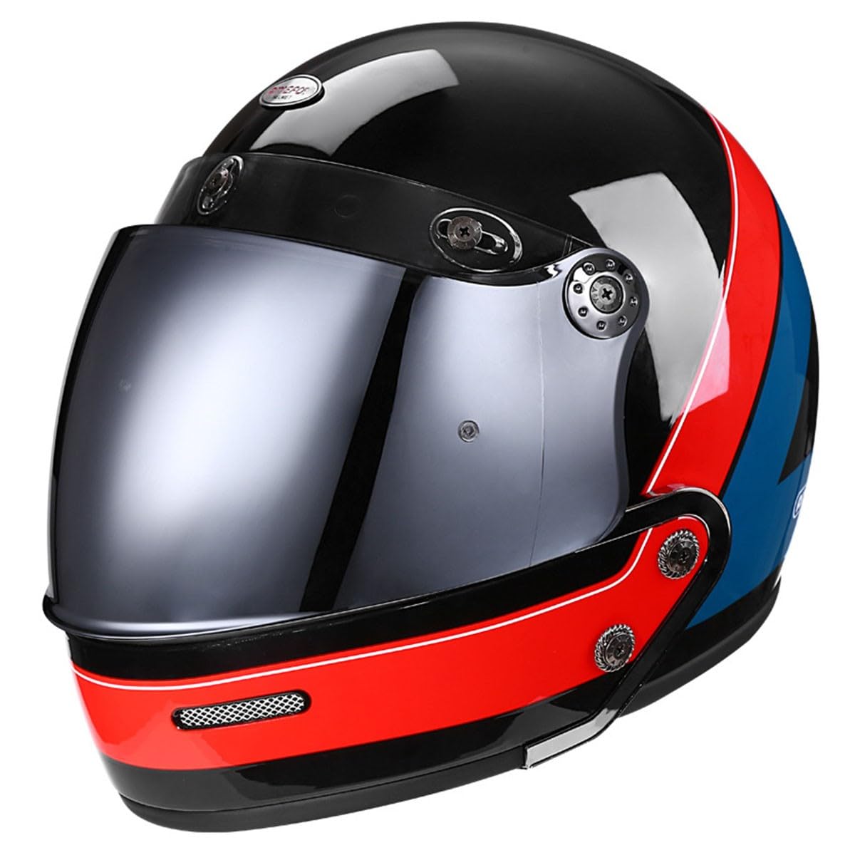 Motorradhelm Jethelme Rollerhelm ECE/DOT Zugelassen Retro Halbschalenhelm Mit Sonnenvisier Halbhelme Motorrad Helm Mit Abnehmbarem Kinnschutz 21,XXL:63-64CM von HaiBing