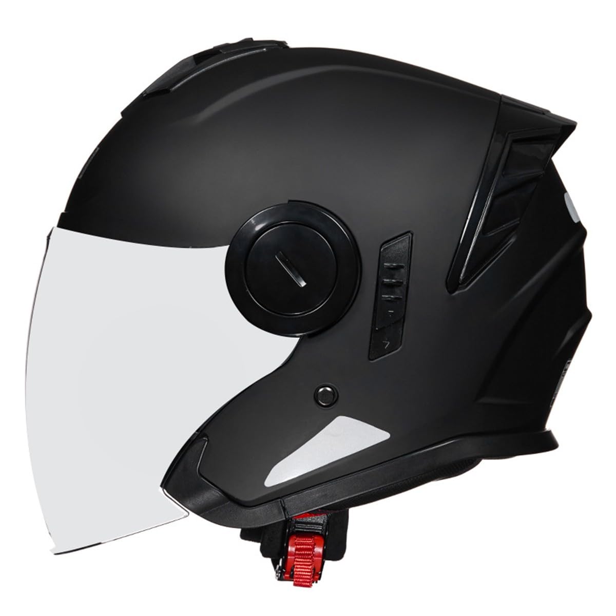 Retro Motorrad Halbhelme 3/4 Motorradhelm Mit Sonnenblende Winddichter Jethelm Halbschalenhelm Roller-Helm DOT/ECE-Zertifizierter Cruiser Scooter-Helm Für Damen Herren 21,XXL:63-64CM von HaiBing